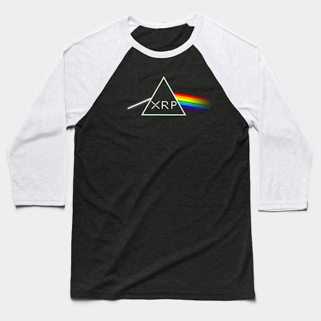 Ripple XRP Prism Crypto Currency Baseball T-Shirt by Cryptolife